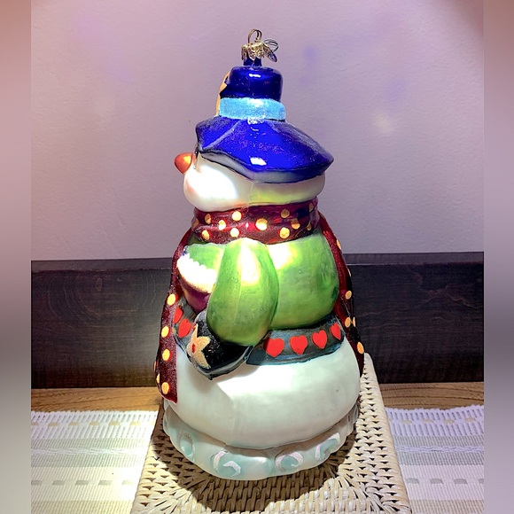 🌟NWOT‼️ RARE Large Christopher Radko Snowman Ornament “Big, Warm, & Wooly”⛄️ - Picture 4 of 4